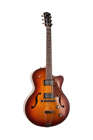 Godin 5th Avenue Cw Kingpin Iı Hb Hollowbody Elektro Gitar Cognac Burst