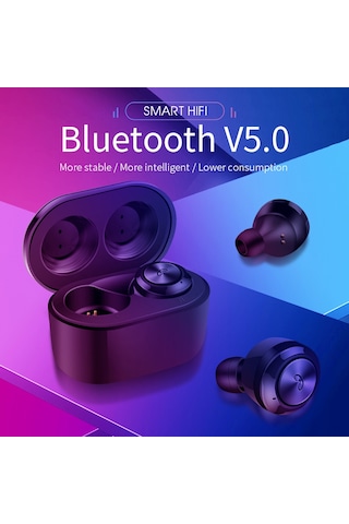 Xindoker Siyah A6 Tws Bluetooth 5.0 Kulaklık: Spor İçin Minik İç Kulaklıklı, Stereo Ses, Gürültü Azaltma Ve Şarj Kutusu Kırmızı - Siyah