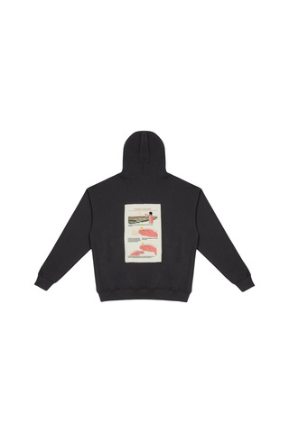 Beord Koyu Gri %100 Pamuk Kapüşonlu Sweatshirt Bhd1-145