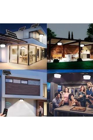 244-led Hareketli Sensörlü Güneş Enerjili Sarkıt Işık, Güneş Enerjili Kulübe Işığı Siyah