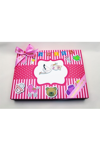 Dark Brown Hoşgeldin Kız Bebek Çikolatası İsim ve Tarih Yazılabilen Hediye Çikolata KBK20 72 Adet