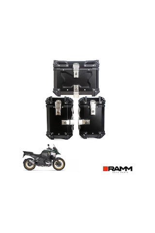 Bmw Motorrad 1300 Gs - 1300 Gs Adventure Alüminyum Üçlü Çanta Seti - Siyah