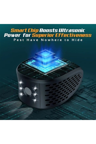 Boatshop1 Cappsu 2025 Ses Dalgası Teknolojili Siyah 1 Parça Led Işıklı Fare Sincap Yarasa Kovucu 3 Mod Usb Güçlü Abs Malzeme Güvenli