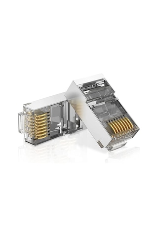 Yeni Nesil Delikli Ez Rj45 Cat6 Metal Jak Konnektör 10 Lu Paket