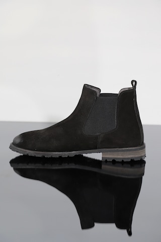 Konfores 1355 Anatomik Tabanlı Hakiki Deri Erkek Klasik Bot - Nkt Siyah Nubuk