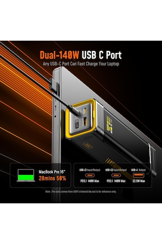 Aohi Starship 27.600 Mah 240w Pd3.1 Powerbank, Akıllı Dijital Gös Diğer