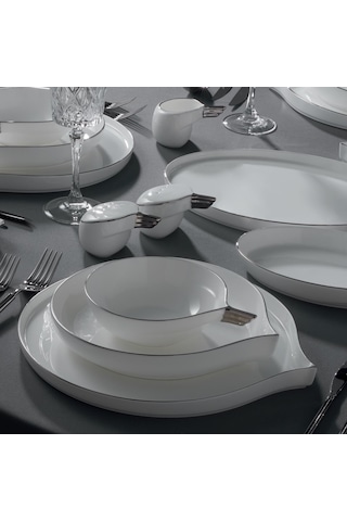 Jumbo Goddess Platin 61 Parça 12 Kişilik Yemek Takımı Platin