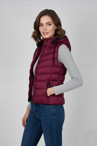 Baglan Kadın Kapüşonlu Spor Yelek 5000 Bgl-st04894 Bordo