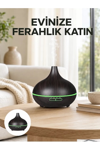 Hepsi 7 Renk Işıklı Ultrasonik Hava Difüzörü Sessiz Ve Güvenli Kullanım Yeni Nesil Najmaddin