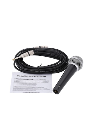 Leezsing "profesyonel Dinamik Mikrofon - Çinko Alaşımlı, Yüksek Frekans Yanıtı, 5m Kablo Xlr-6.35mm "