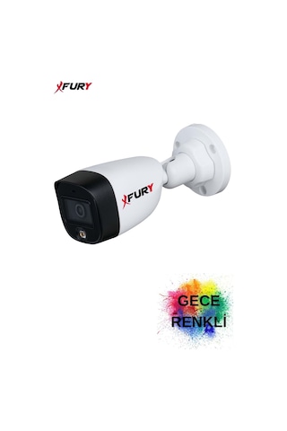 Fury Gece Renkli 5mp Lens 2mp 1080p Full Hd Suya Dayanıklı Güvenlik Kamerası Ultra Led Renkli Gece Görüş