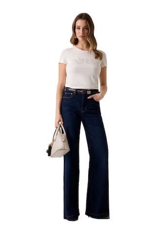 Guess W5gı04j1314j1314 Cn Ss Logo Lace Tee Kadın Tişört Beyaz