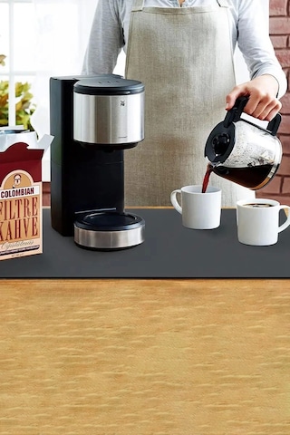 Valerine Life Barista Matı Sıvı Geçirmez Büyük Boy Xxl Kahve Barı Espresso Kahve Makinesi Pad 40x90c Siyah