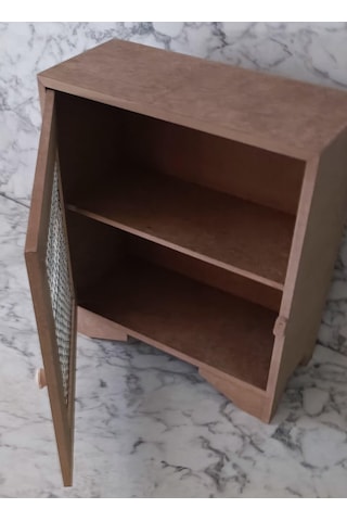 Hobi Adn Tezgah Üstü Çok Amaçlı Telli Dolap Ahşap Mdf Ham El Yapım Çok Renkli