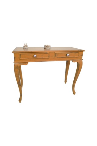 Masifart Latus 100 Cm Hardal Eskitme Dresuar Çekmeceli Makyaj Mas Kahverengi