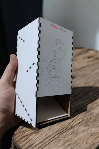 Ahşap Zar Kulesi Zar Atma Aparatı Tavla İçin Zar Atma Kulesi Dice Tower