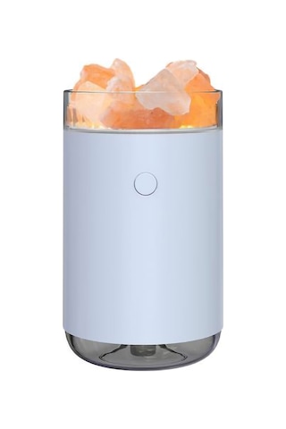 Geeksen Kristal Tuz Taşıyla Renkli Işıklı Ev Ofis Nemlendirici, Hava Temizleme Ve Nem Sağlama Fonksiyonuyla Sessiz Çalışır