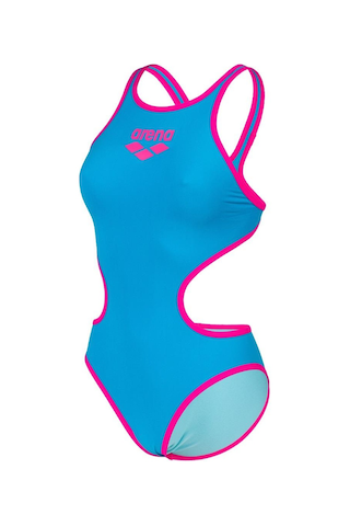 Arena One Bıglogo Kadın Yüzücü Mayosu 001198890 Mavi - Pembe
