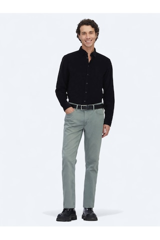 Kip Açık Haki Slim Fit Denim Pamuk Karışımlı Pantolon