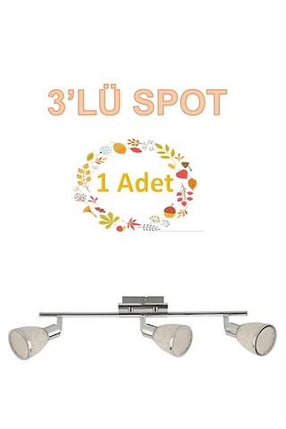 Else Taşlı Led Spot Üçlü Spot Lamba