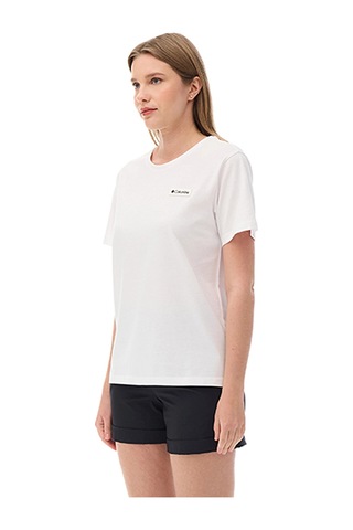 Columbia W Label Graphic Ss Tee Kadın Tişört Cs0472 Beyaz