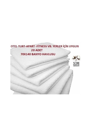 20 Adet Otel Banyo Havlusu 70X140Cm %100 Pamuklu Otel Havlusu!