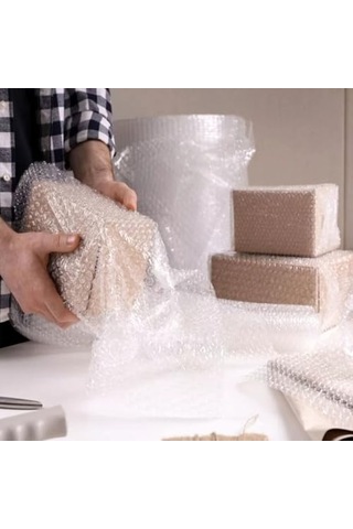 Pat-pat Balonlu Naylon Ambalaj Malzemesi, Çift Katmanlı Hava Kabarcıklı, 50 Cm X 50 M, Taşınma Ve Kargo İçin Koruyucu Paketleme Açık Indigo