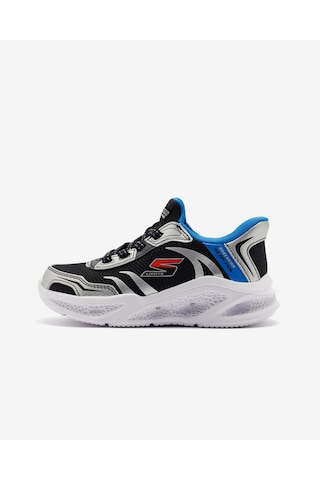 Skechers Skechers Meteor-lights - Brisk-beams Büyük Erkek Çocuk Gri Işıklı Spor Ayakkabı 403848l Slbk Gri