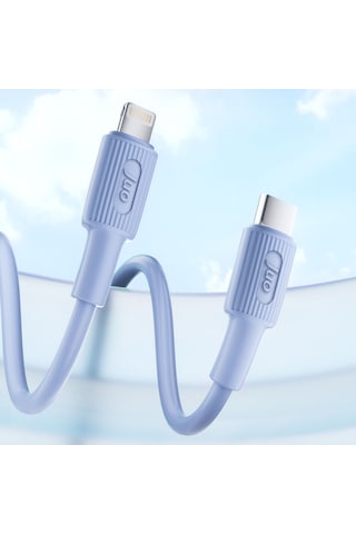 Juo JCBS271 27w Usb Type-c To Lightning Apple Uyumlu iPhone iPad Silikon Hızlı Şarj Ve Data Kablosu Mavi 1 Metre