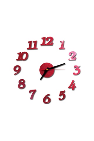 Yifomall Modern Dıy Sessiz Duvar Saati - 40cm Akrilik Dekoratif Saat Kırmızı, Siyah, Gümüş, Sarı Kırmızı