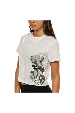 Puma W Floral Rıbbon Graphıc Tee Beyaz Erkek T-shirt 52748902