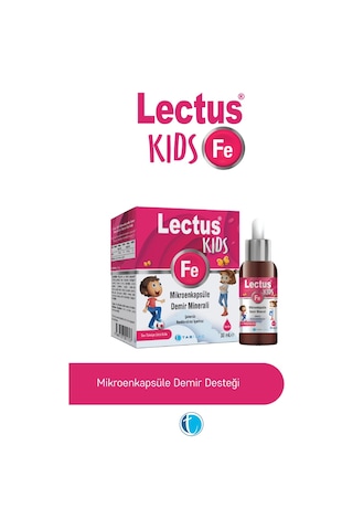 Lectus Kids Mikroenkapsüle Demir Minerali 30 ml Damla