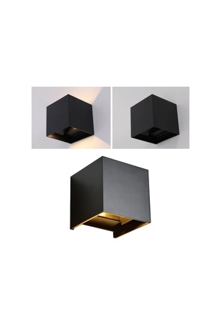 Xiyyadms Siyah 6w Led Kubus Duvar Lambası - Aydınlatma Açısı Ayarlanabilir, Isı Dağılımı İyi, Modern Oturma Odası/yatak Odası Dekorasyonu Diğer