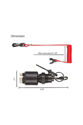 A6630 Brp Johnson Evinrude İçin Kordonlu Yan Kontrol Kontak Anahtarı Anahtarı 5005801