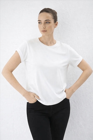 Fashion Friends Bisiklet Yaka Kadın Bluz 26y0194k1 Ekru