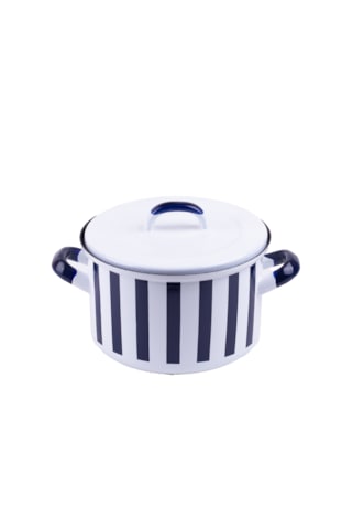 Rainpot Stripe Emaye Tencere 16cm