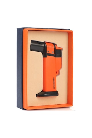 Conquistador Tek Torch Pürmüz Turuncu Siyah Masa Tipi Plastik Puro Çakmağı Cnq-040