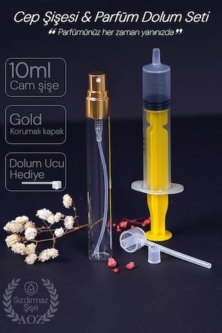 Aoz Kozmetik Parfüm Dolum Seti Doldurulabilir Mini Parfüm Şişesi Cep Parfüm Şişesi Taşınabilir Parfüm Şişesi 10Ml