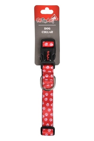 Patili Kırmızı Kedi/köpek Boyun Tasması Çok Renkli