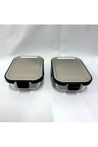 Cooker Ckr3487 Cam Saklama Kabı 640 Ml Siyah 2 Adet Siyah