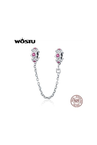 Wostu 925 Ayar Gümüş Peri Çelenk Çiçek Boncuk Zirkon Zincir Takılar Fit Bilezik Ve Kolye Gümüş