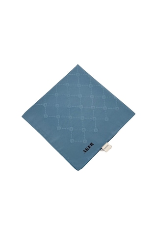 Aker Monogram Eşarp - İndigo 925 - Bej 983