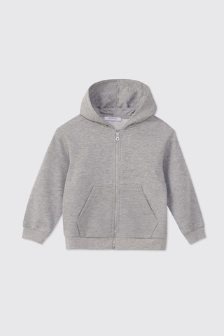 Panço Erkek Bebek Fermuarlı Gri-melanj Sweatshirt
