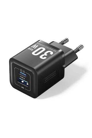 Vention 30w Gan Çift Çıkışlı 1xusb-c 30w + 1xusb-a 30w Hızlı Şarj Cihazı İphone Uyumlu