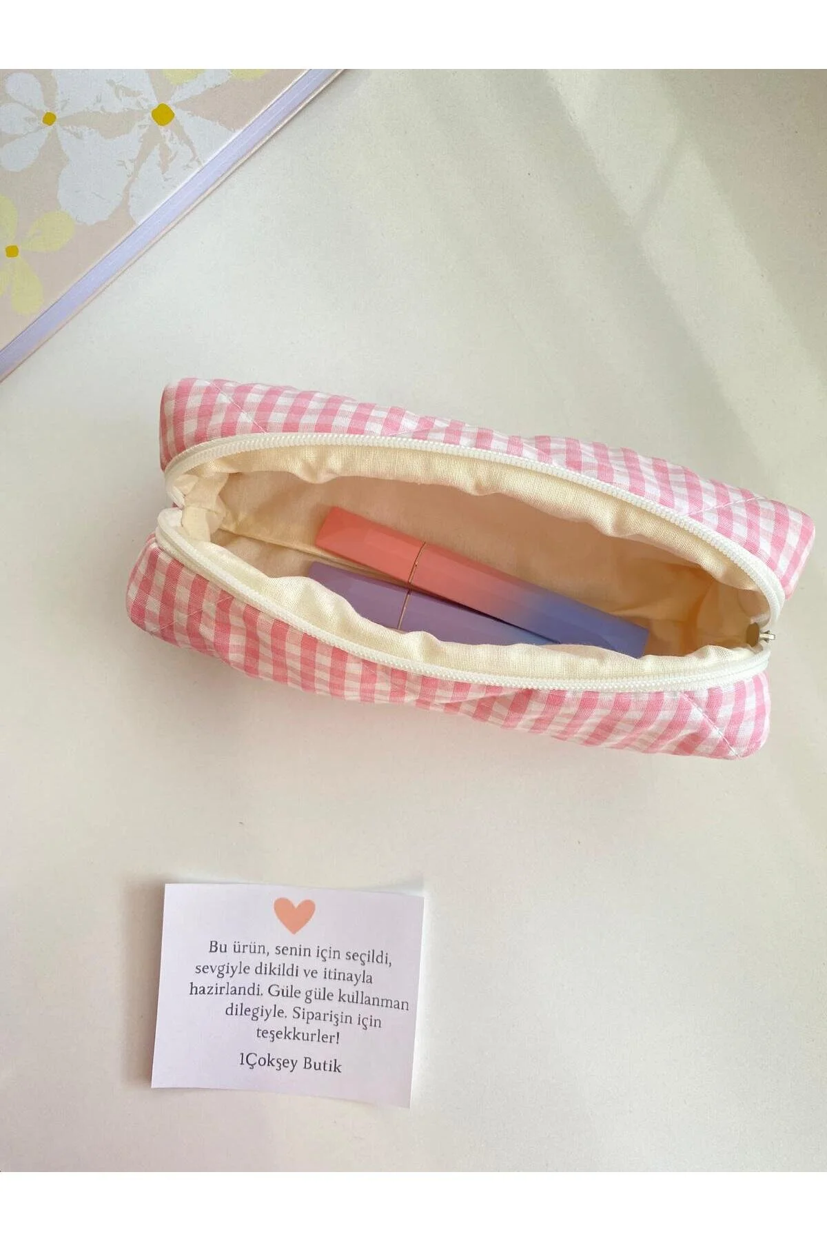 Pembe Pötikare Kapitone Kalemlik Astar Lı, Puf Puf Yumuşacık, Geniş Hacimli 1. Sınıf Kalite 124-Pembe