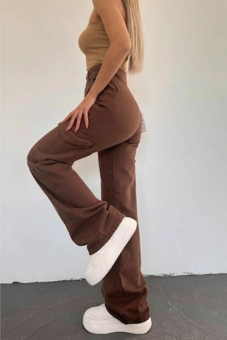 Lavajeans Ramsey Kadın Kahverengi Solmaz Likralı Arka Cepsiz Model Kargo Lavajeans Pantolon Kahverengi1 Kahverengi