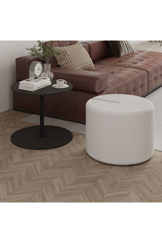 Vexana Puflu Yan Sehpa Saklanabilir Puflu Servis Sehpası Antrasit