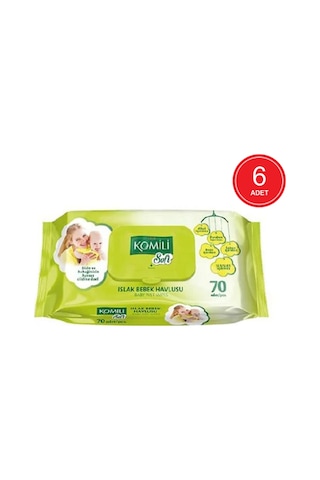 Komili Soft Islak Bebek Havlusu 6 X 70'Li
