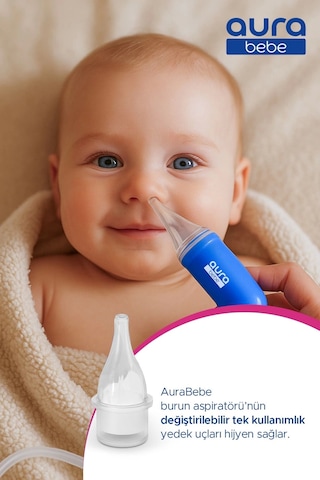 Bebek Burun Aspiratörü Ve 10 Adet Yedek Uç - Burun Temizleme Aspiratör Seti