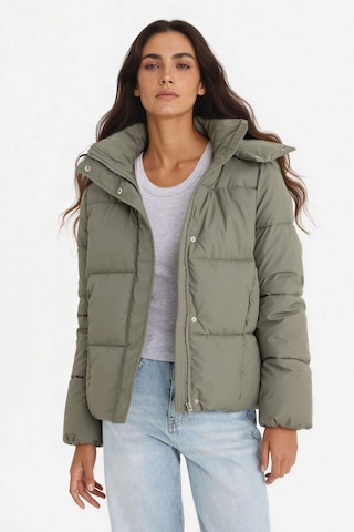 Defacto Regular Fit Kapüşonlu Fermuarlı Şişme Mont F2143ax25wnkh6 Haki-kh6